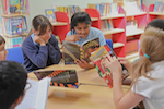 Pupils reading in a classroom
