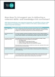 A document detailing how To 14 supports the Ofsted Curriculum Framework.